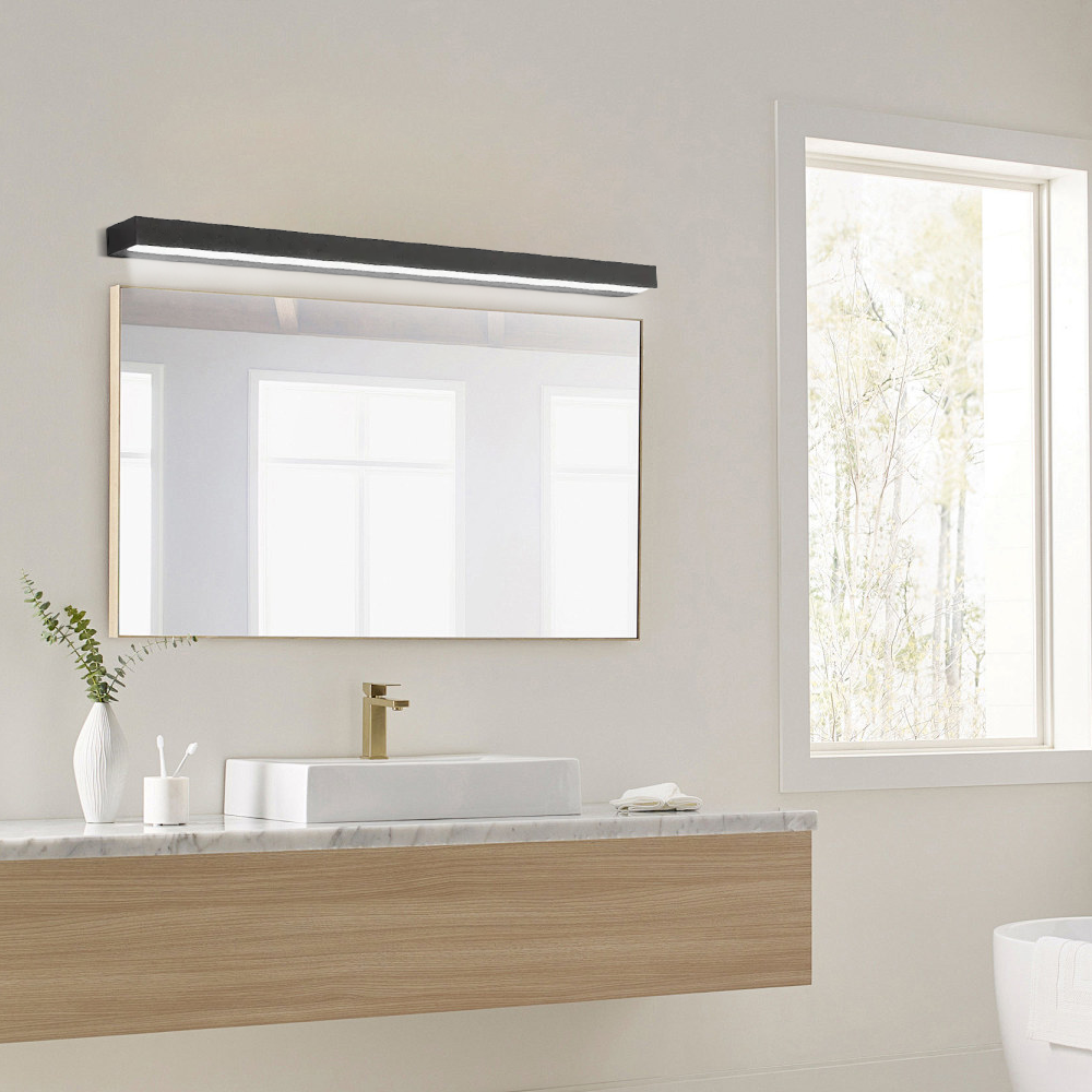 Minimalist Black Linear Wall Light Bathroom