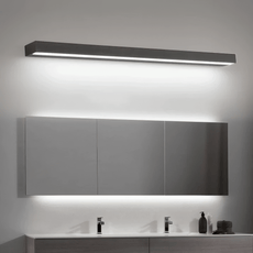 Minimalist Black Linear Wall Light Bathroom