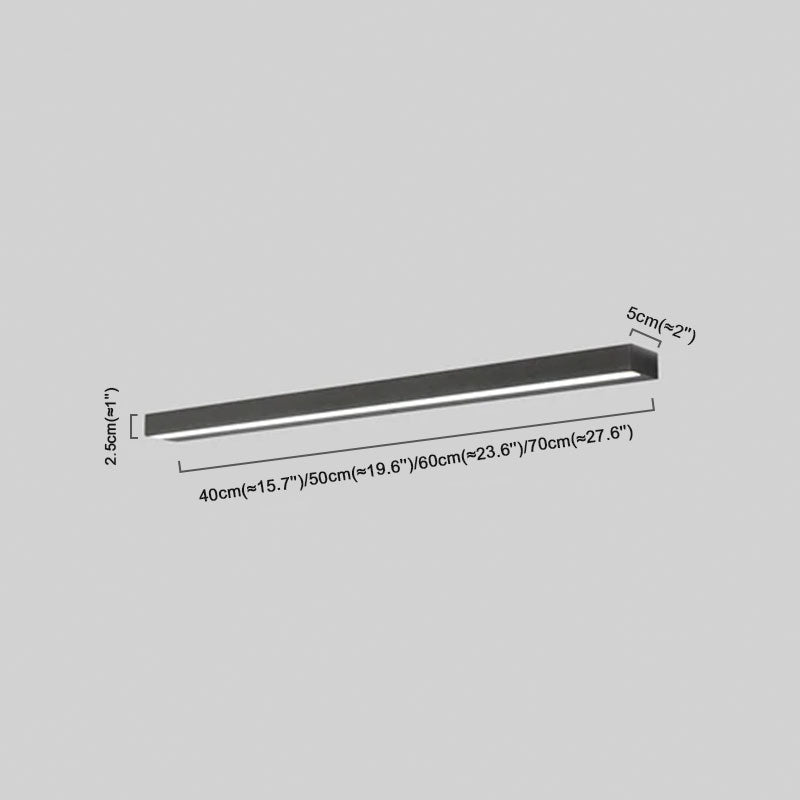 Minimalist Black Linear Wall Light Dimension