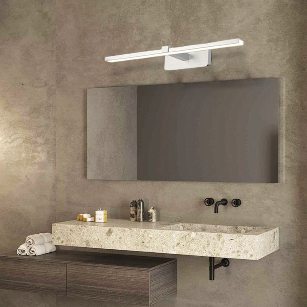 Modern White Wall Lamp Acrylic Linear Bathroom