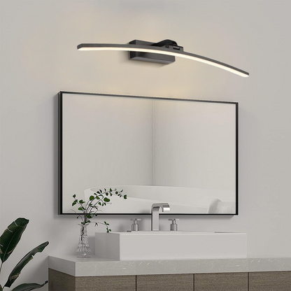 Modern Black/White Wall Lamp Metal Linear Bathroom