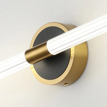 Modern Metal Acrylic Bathroom Wall Light Black/Gold