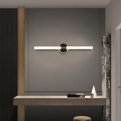 Modern Metal Acrylic Bathroom Wall Light Black/Gold