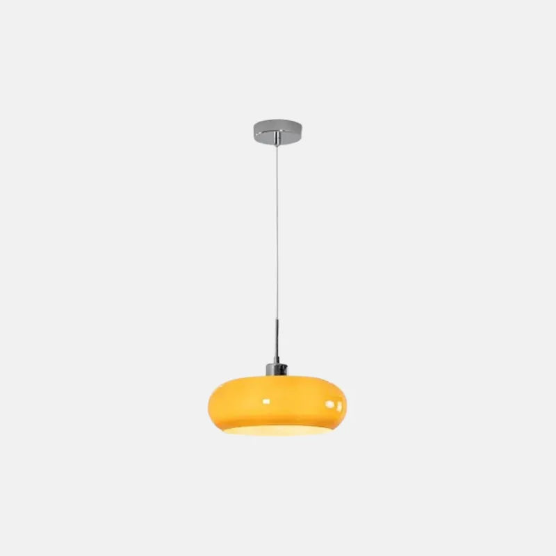 Modern Orange/White Pendant Light Metal Living Room