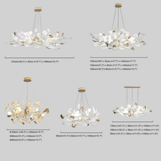 Art Deco Chandelier Petal Size