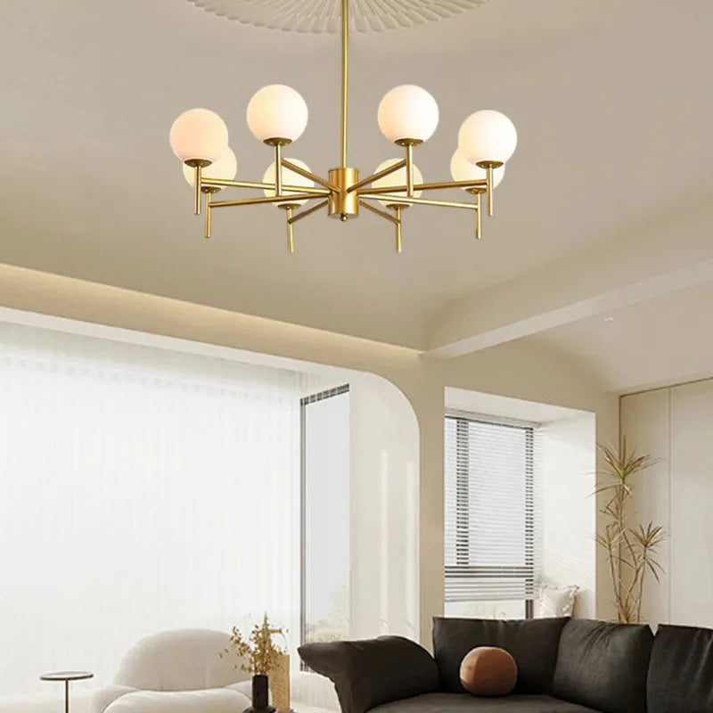 Modern  Black Gold  Pendant Light Metal Bubble Bedroom