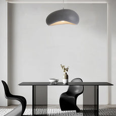 Modern Gray Pendant Light Bread Shape Dining Room