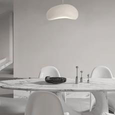 Modern White Pendant Light Bread Shape Dining Room 