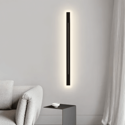 Minimalist Black/Gold Wall Light Metal Rectangular Bedroom