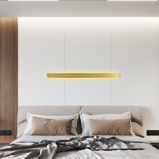 Minimalist Linear Gold Wall Lamp Bedroom