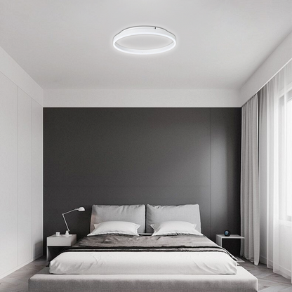 Modern Black/Gold/White Ceiling Light Metal Ring Bedroom