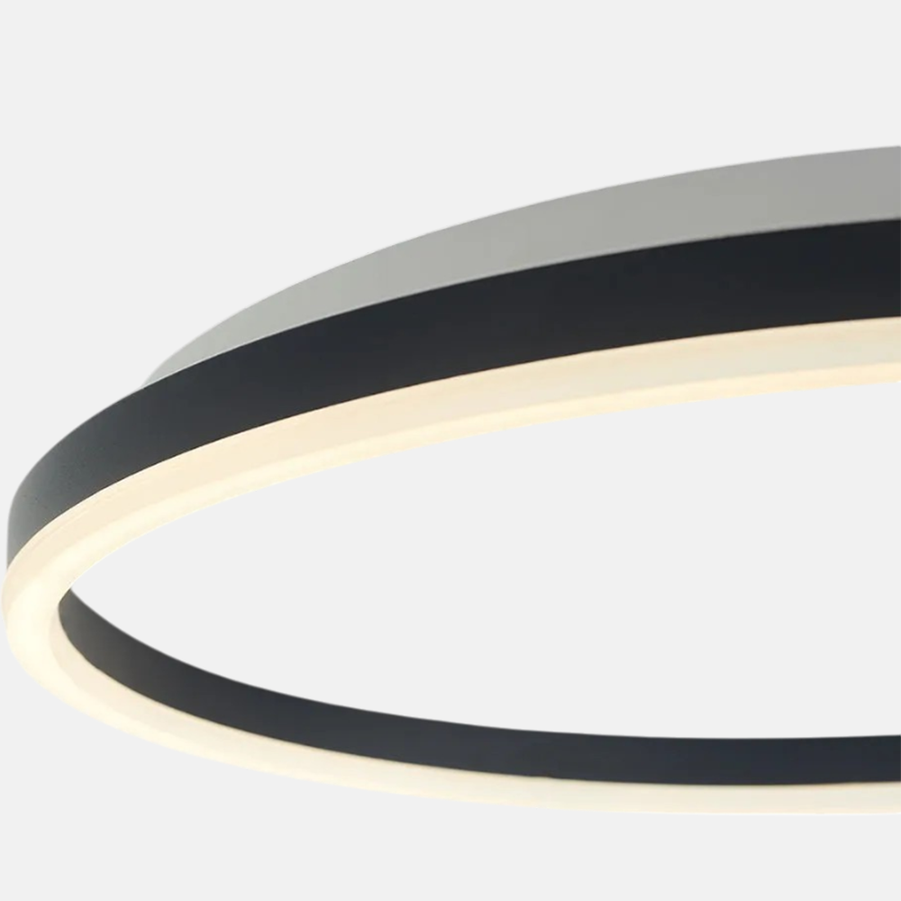 Modern Black/Gold/White Ceiling Light Metal Ring Bedroom