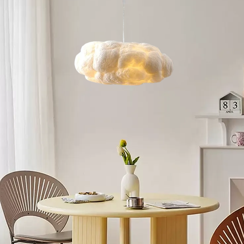 Art Deco White Cloud Pendant Light Dining Room