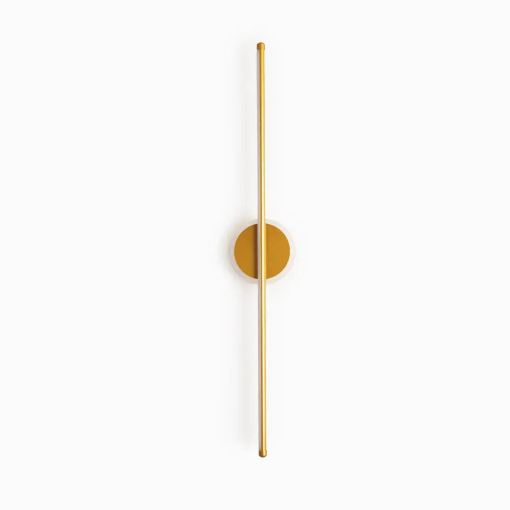 Minimalist Black/Gold Wall Lamp Metal Linear Bathroom