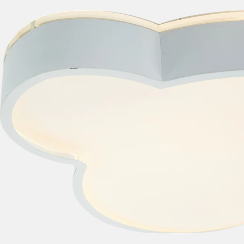 Modern White Ceiling Light Metal Acrylic Cloudy Bedroom