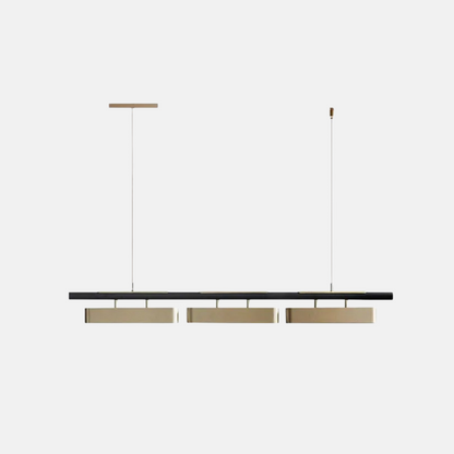 Modern Gold Pendant Light Metal Linear Dining Room