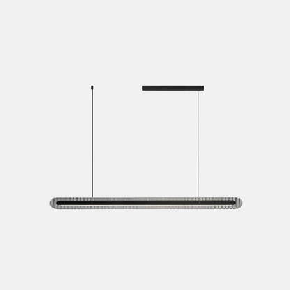 Minimalist Black Pendant Light Metal Acrylic Linear Bedroom