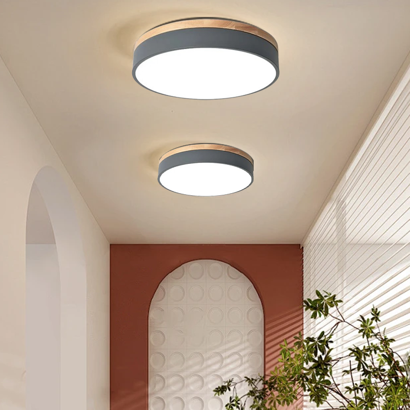 Nordic Gray Ceiling Light Round Aisle