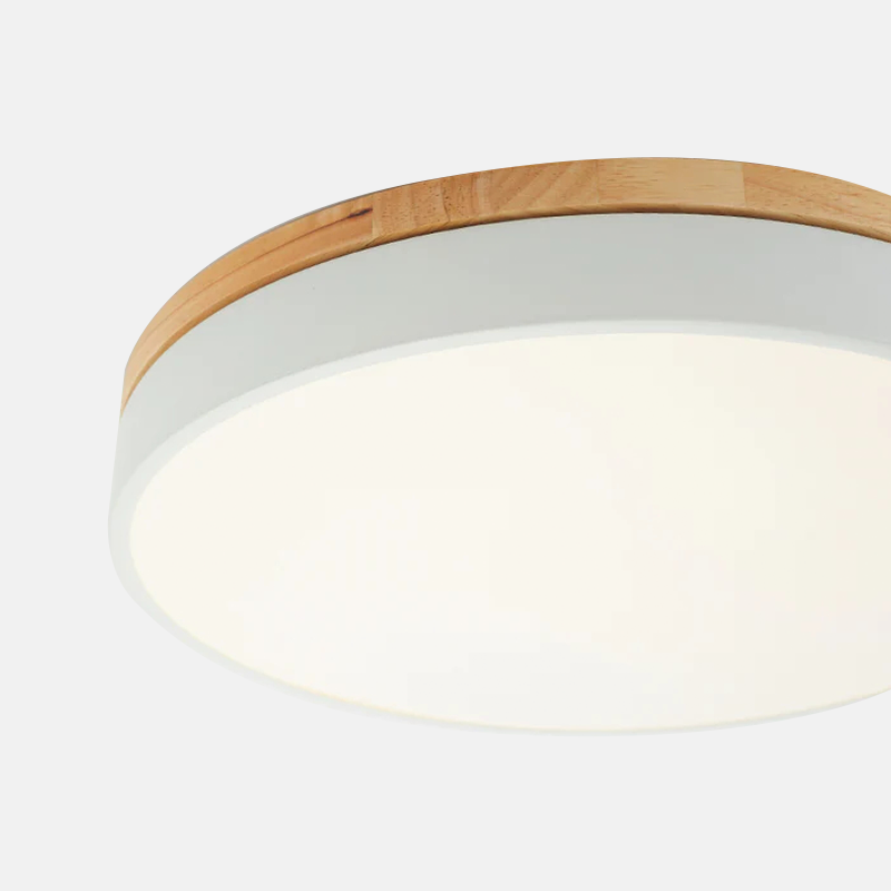 Nordic White Ceiling Light Round Detail