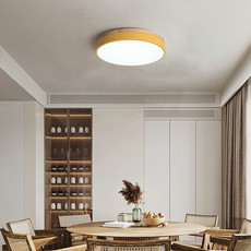 Nordic Yellow Ceiling Light Round Dining Room
