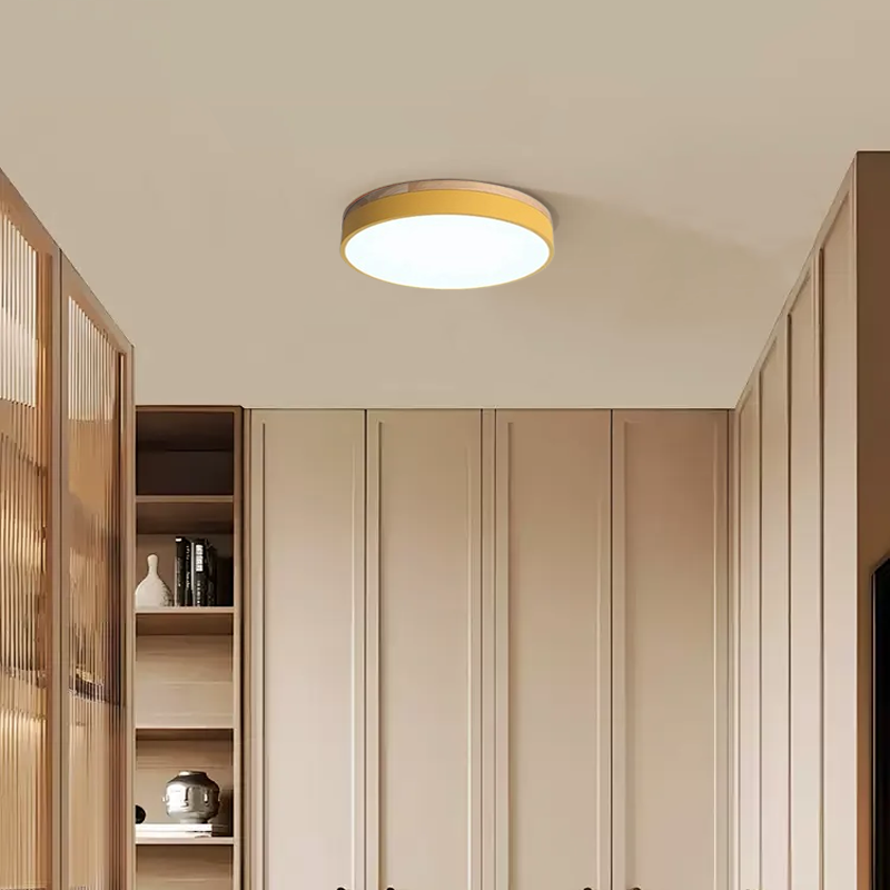 Nordic Yellow Ceiling Light Round Entrance