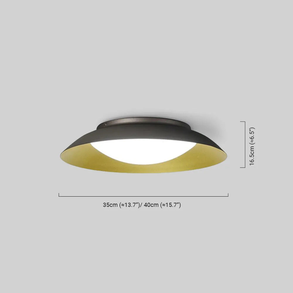 Nordic Green Ceiling Light Metal Hooded  Bedroom