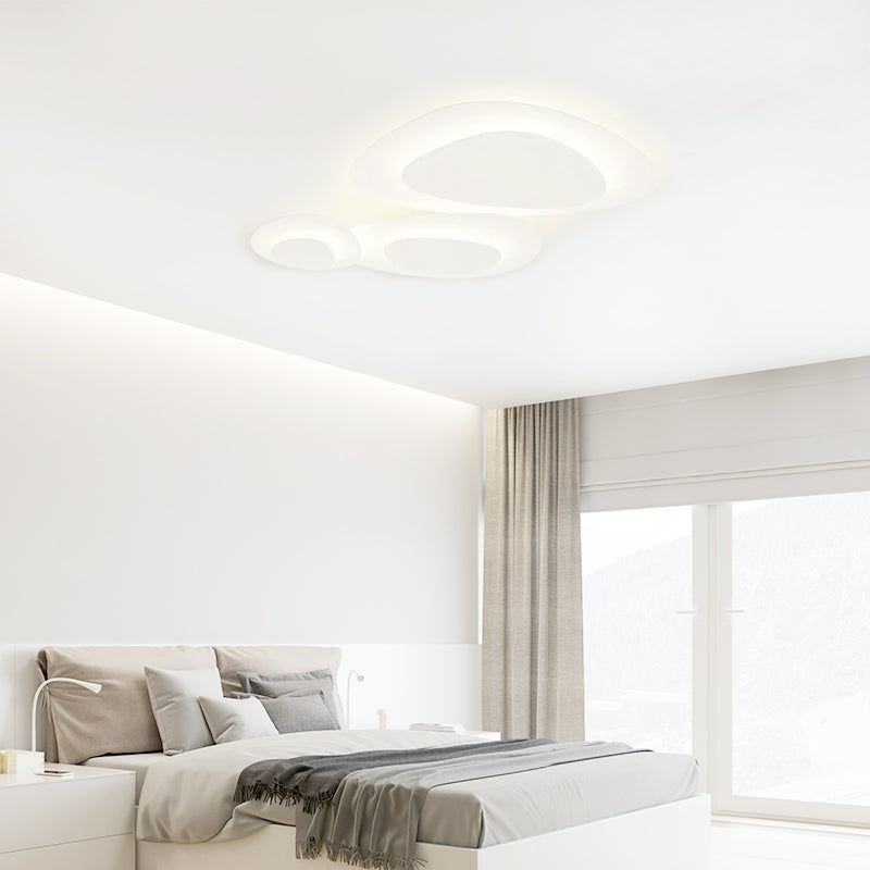 Minimalist White Ceiling Light Metal Children's Room