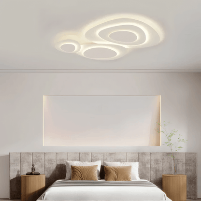 Minimalist White Ceiling Light Metal Children's Room