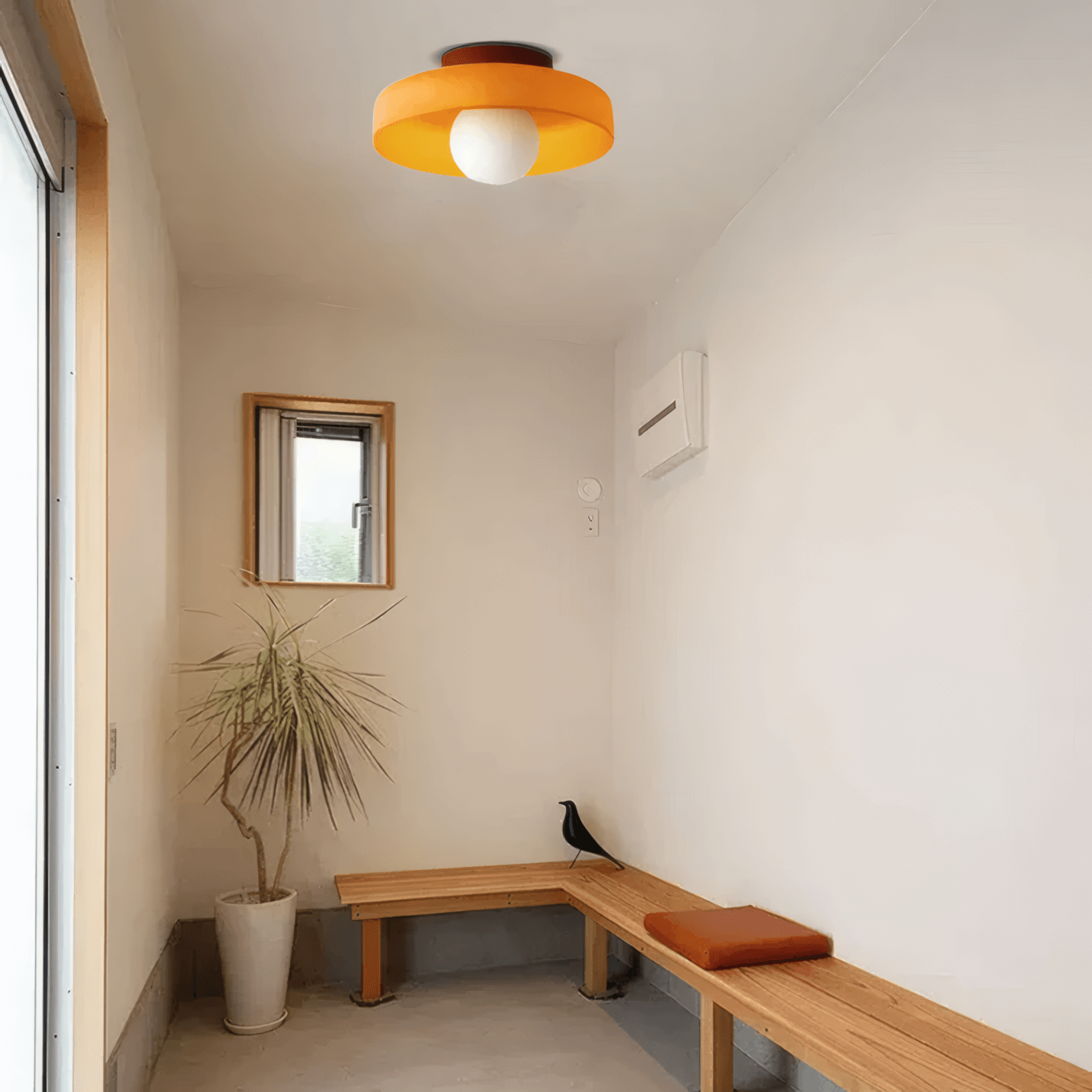 Modern White/Green Ceiling Light Metal Glass Living Room