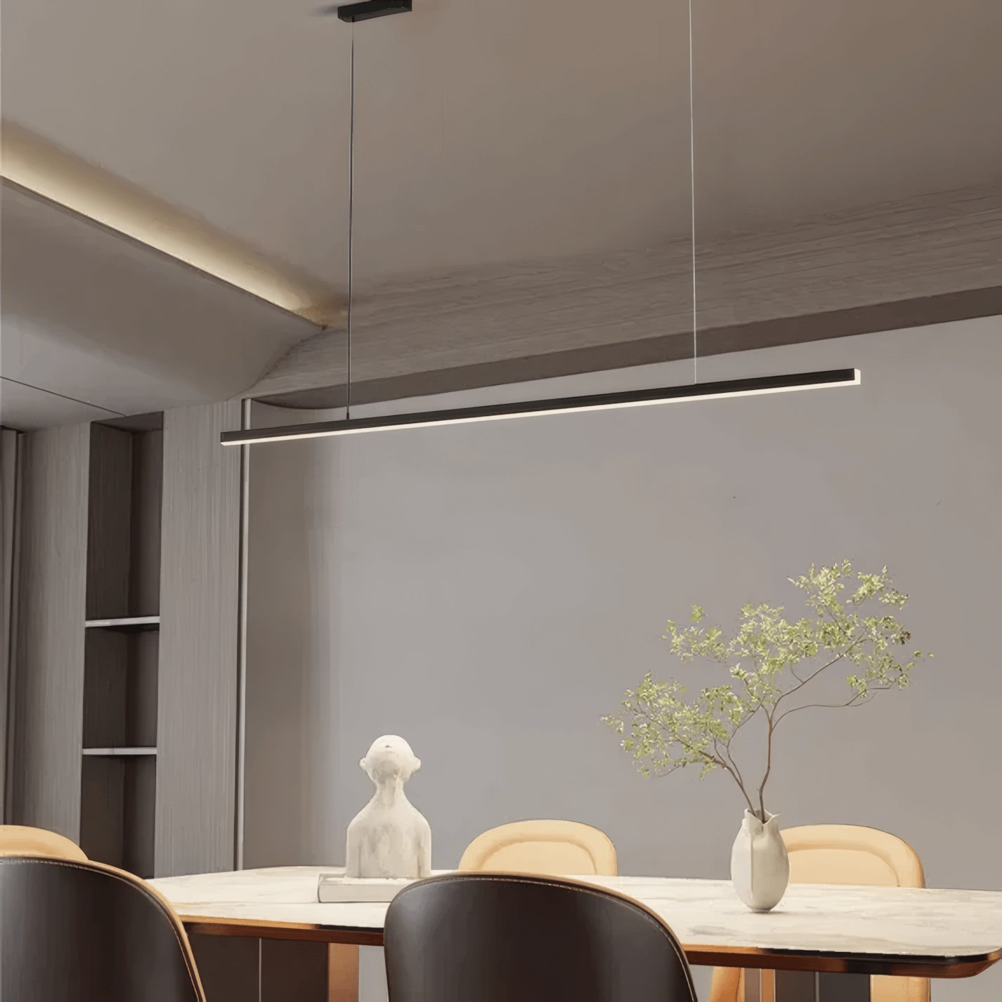 Modern White/Black Pendant Light Metal Glass Kitchen