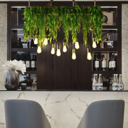 Decorative Green Pendant Light Wood Restaurant