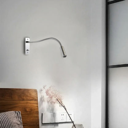 Minimalist Bronze/Chrome/Nickel Wall Light Metal Linear Bedroom