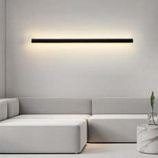 Minimalist Black Linear Wall Lamp  Living Room