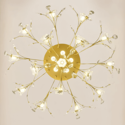 Royal Gold Ceiling Light Metal Glass Dendrite Living Room