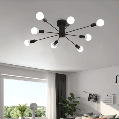 Modern Black/Gold Ceiling Light Metal Globe Bubble Bedroom