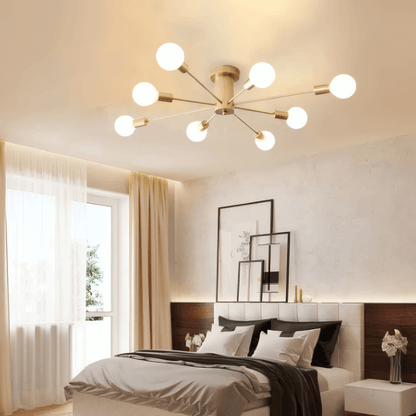 Modern Black/Gold Ceiling Light Metal Globe Bubble Bedroom