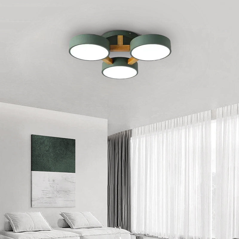 Minimalist White Ceiling Light  Metal Round Ceiling Light