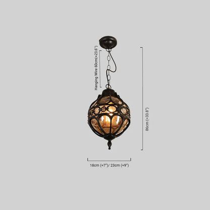 Vintage Black/Bronze Pendant Light Metal Living Room