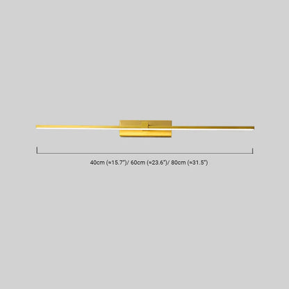 Modern Gold Wall Lamp Metal Acrylic Linear Living Room