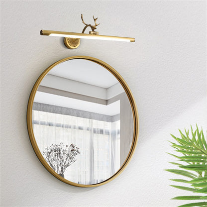 Modern Black Wall Lamp Metal Acrylic Deer Bathroom