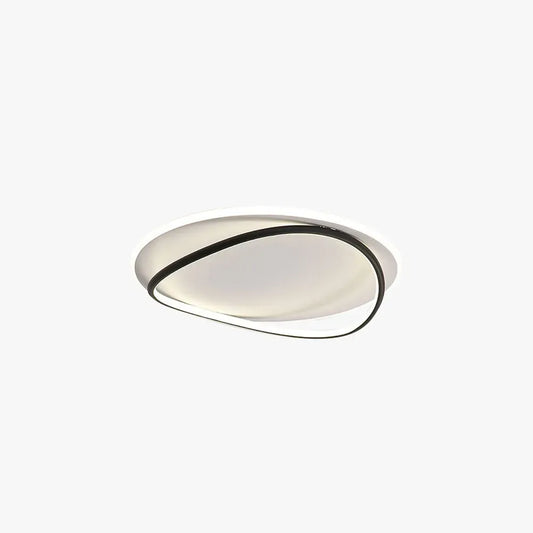 Modern Metal Ring White/Black Ceiling Light Study Room