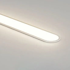 Minimalist White Oval - shaped Ceiling Light with Detailed Lighting