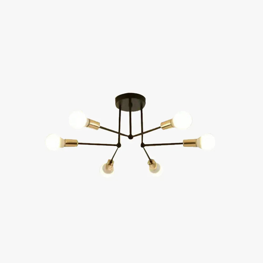 Minimalist Black/White/Gold Ceiling Light  Metal Glass Living Room