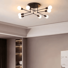 Minimalist Black Ceiling Light Living Room 8-Head