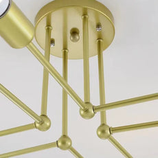Minimalist Gold Ceiling Light Metal Detail