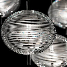 Modern Gold Pendant Light Glass Detail