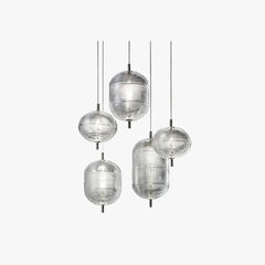 Modern Pendant Light Dining Room Metal Glass Gold/Black
