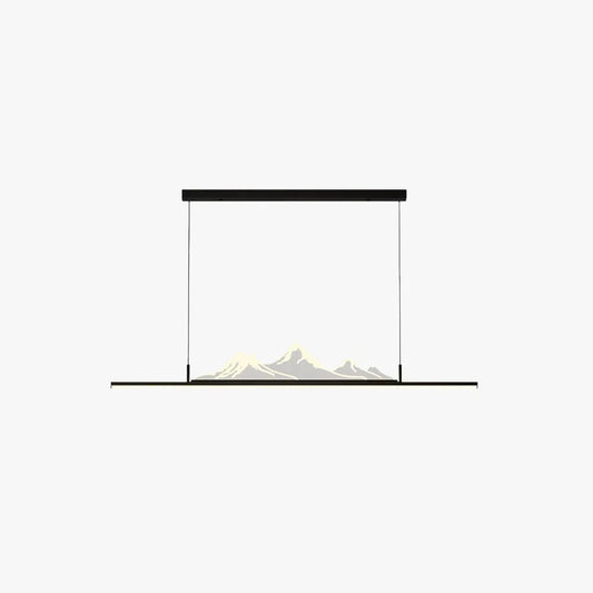 Modern Gold/Black Pendant Light Metal Acrylic Living Room