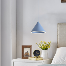Morandi Blue Pendant Light  Funnel Bedroom