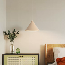 Morandi Yellow Pendant Light  Funnel Bedroom